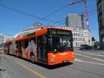 Man Bus mit der Betriebsnummer 785 und der Easy Jet Werbung fhrrt Richtung Bahnhof SBB in Basel.