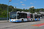 Mercedes Citaro 220, auf der Linie 502, überquert am 13.06.2024 die Bahnhofbrücke in Olten.