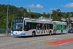 Mercedes Citaro 222, auf der Linie 501, überquert am 13.06.2024 die Bahnhofbrücke in Olten.