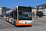 Mercedes Citaro 91, auf der Linie 5, fährt am 12.08.2024 zur Haltestelle beim Bahnhof Solothurn.