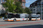 Mercedes Citaro 38, auf der Linie 1, fährt am 12.08.2024 zur Haltestelle beim Bahnhof Solothurn.