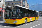 Mercedes Citaro der Post, auf der Linie 105, verlässt am 05.08.2024 die Haltestelle beim Bahnhof Interlaken West.