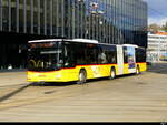 Postauto - MAN Lion`s City TG 153907 unterwegs vor dem Bhf.