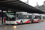 MAN Lions City 304, auf der Linie 7, wartet am 25.01.2023 an der Haltestelle beim Bahnhof Baden.