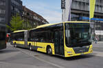 MAN Lions City 146, auf der Linie 2, fährt zur Haltestelle beim Bahnhof Thun.