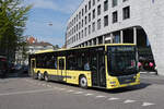 MAN Lions City 605, auf der Linie 31, fährt zur Haltestelle beim Bahnhof Thun.