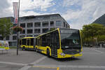 Mercedes Citaro 704 der STI, fährt am 02.09.2024 auf der Bahnersatzlinie nach Brienz zur Endstation beim Bahnhof Interlaken Ost.