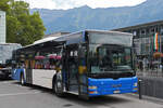 MAN Lions City 111 (ex TPN Nyon) steht am 02.09.2024 in Einsatz auf der Bahnersatz Linie nach Meiringen und wartet beim Bahnhof Interlaken Ost.