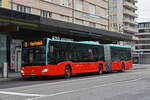 Mercedes Citaro 170, auf der Linie 2, bedient am 24.02.2025 die Haltestelle beim Bahnhof Biel.