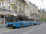 NAW-Hess Trolleybus 277 mit AW, auf der Linie 8, fährt am 04.05.2010 durch die Hirschmattstrasse.