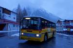 Postauto PU Zegg Samnaun, Mercedes-Benz/FHS O303 / 10R UE (GR 838, 1991) am 9. November 2013 in Samnaun Dorf Post.