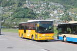 Postauto/PU Chiesa TI 63085/PAG-ID: 10124 (Iveco Irisbus Crossway 12) am 17.8.2024 in Tenero, Centro Commerciale