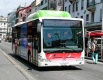 Citaro Nr. 27 am 26.7.2013 als Bahnersatz zwischen Lengnau und Biel.
Wegen einer Explosion, die sich kurz vor Biel in einem Führerstand eines Bt4 des IR nach Biel, ereignete und der Zug auf der Strecke stehen blieb.