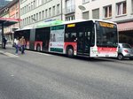 Citaro Gelenkbus der BGU, am 18.5.2016 beim Postplatz.