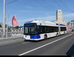 TL Lausanne - Hess Trolleybus Nr.886 unterwegs in der Stadt Lausanne am 26.07.2024