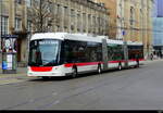 VBSG - Hess Trolleybus Nr.135 unterwegs auf der Linie 3 vor dem Bhf. St. Gallen am 2025.01.12