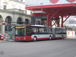Stadtbus Winterthur Nr. 364 (MAN A40 Lion's City GL) am 12.4.2020 beim Hauptbahnhof. Aufgrund der Corona-Krise wurde der Verkauf von Billetten durch den Chauffeur auf Überlandlinien eingestellt. Deshalb kommen zum Teil auch Busse auf die Überlandlinien, die nicht mit einer Kasse ausgerüstet sind.