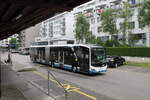 VBZ Nr. 487 (MAN New Lion's City 18E) am 21.5.2024 beim Bhf. Wollishofen