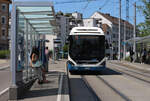 Volvo 447 in Zürich, Bhf. Oerlikon Ost am 30.05.2023.