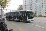 VBZ Nr. 645 (MAN New Lion's City 12E) am 24.10.2024 beim Bhf. Altstetten